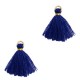 Kwastje Ibiza style 1.5cm Gold-dark blue